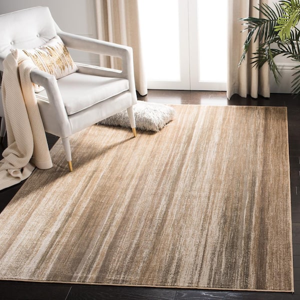 Vintage Caramel Doormat 3 ft. x 4 ft. Striped Area Rug