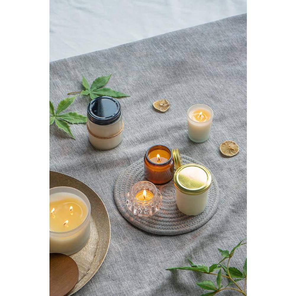 Set of 9 Earl Grey Scented White Soy Wax Candles