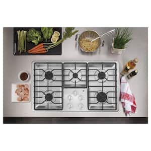 36 in. Gas Cooktop in Stainless Steel with 5 Burners including Power Boil Burners