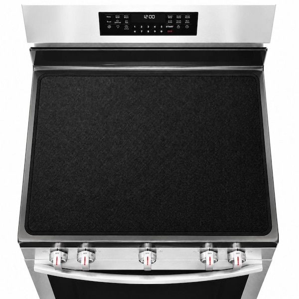 Black Silicone Coated Fiberglass Electric Stove Top Cover Protector Mat, 29.5 in. x 21 in. Heat Resistant