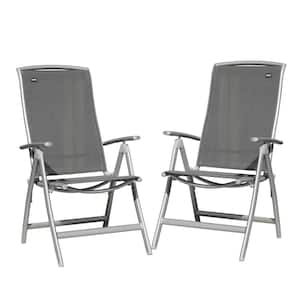 Domi Outdoor Aluminum Folding Dining Armchair Set (2-Pack)