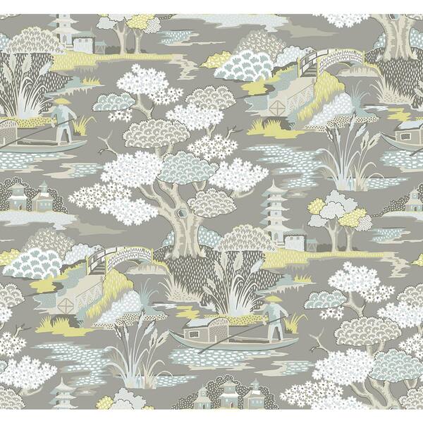 A-Street Prints Joy De Vie Grey Toile Strippable Wallpaper (Covers 60.8 sq. ft.)
