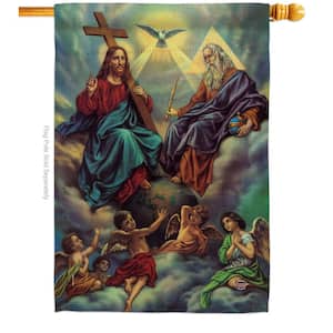 28 in. x 40 in. The Holy Trinity Religious House Flag Double-Sided Decorative Vertical Flags