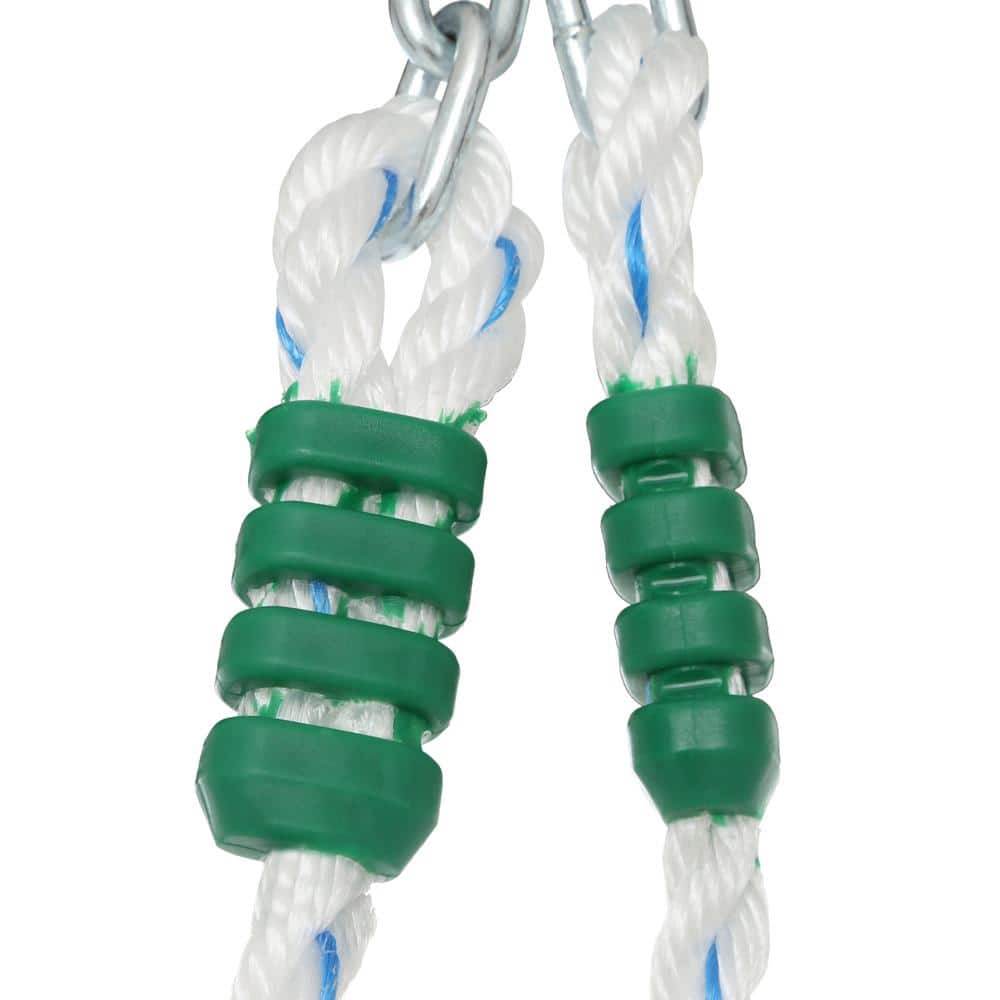 Green and Black Skateboard Swing with Rope and Chain