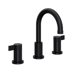 Tenerife 8 in. Widespread Double-Handle Bathroom Faucet with Drain Kit Included in Matte Black