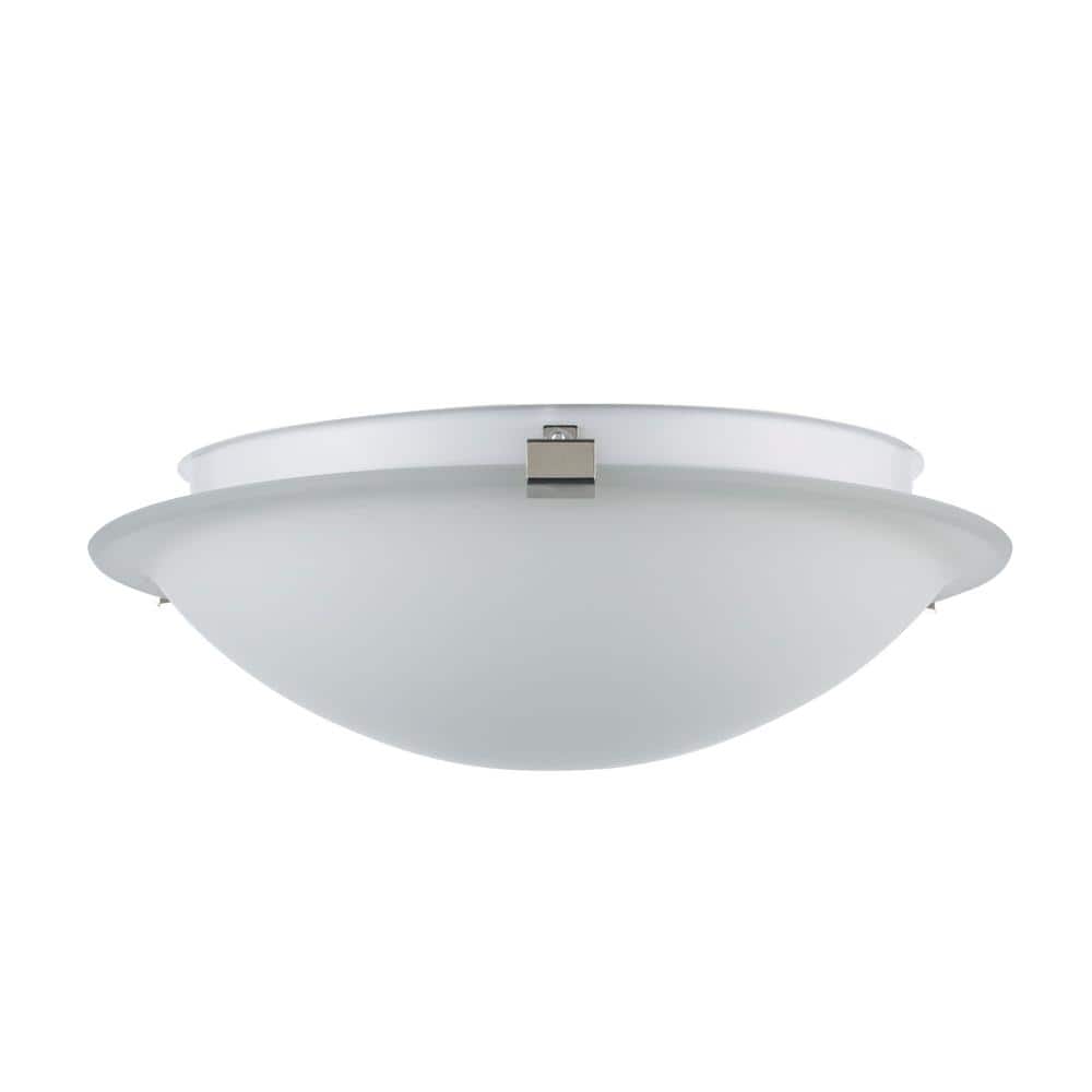 Neptune 12" Brushed Nickel Contemporary Flush Mount Ceiling Light