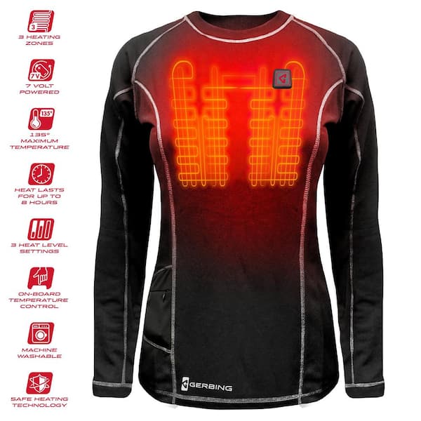 Warm and safe outlet heated base layer