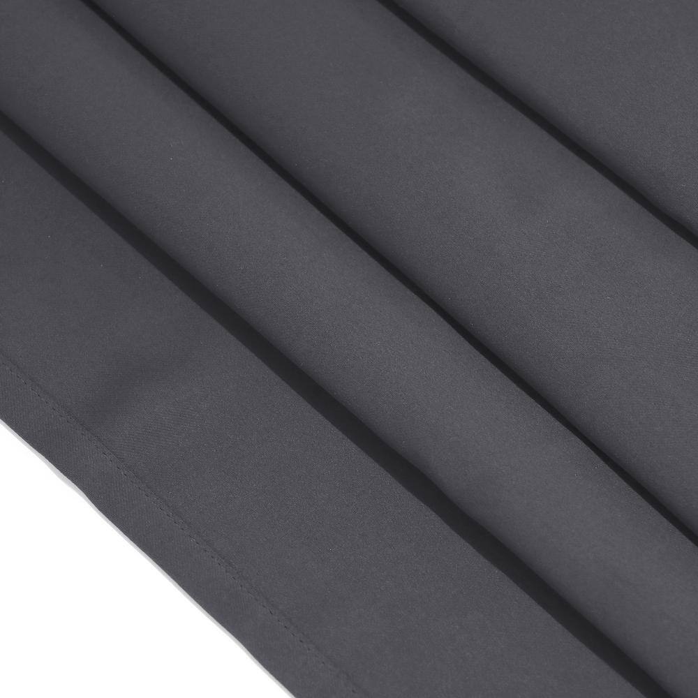 Dark Grey Polyester Blackout Grommet Window Panel
