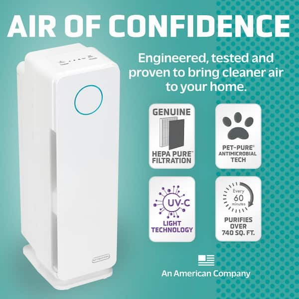 3-stage H13 True Hepa 5-in-1 Air Purifier For Rooms Up To 600 Sq. Ft.  Reduces Allergies, Asthma, Pets, Odor, Smoke - Oval Air : Target