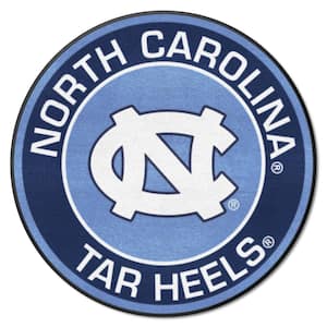 NCAA University of North Carolina Chapel Hill Navy 2 ft. x 2 ft. Round Area Rug