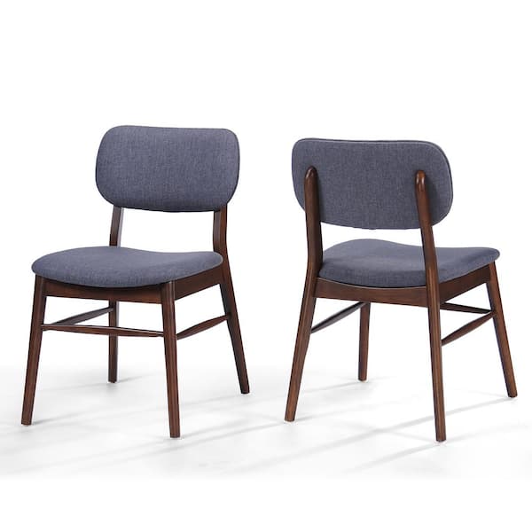 Unbranded Colette Charcoal and Natural Walnut Dining Chairs (Set of 2)