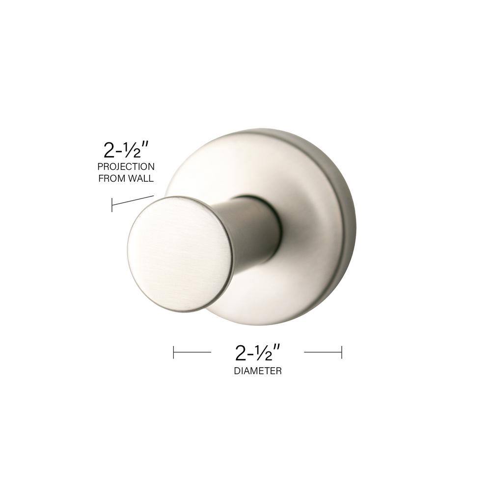 Brushed Nickel Satin Wall Mounted Robe Towel Hook