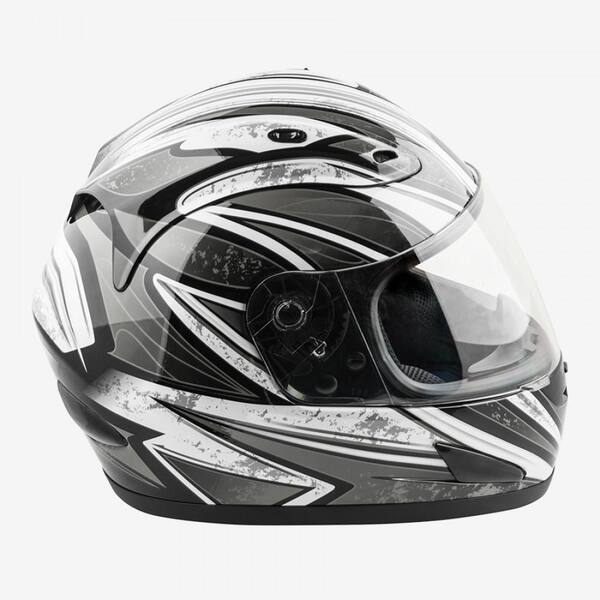 FUEL Adult Full-Face Motorcycle Helmet DOT Approved Gloss-Black