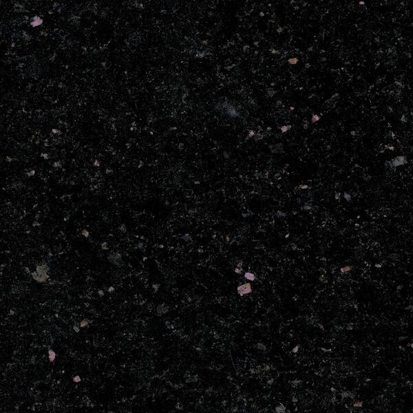 Solieque 4 in. x 4 in. Natural Granite Vanity Top Sample in Black Galaxy