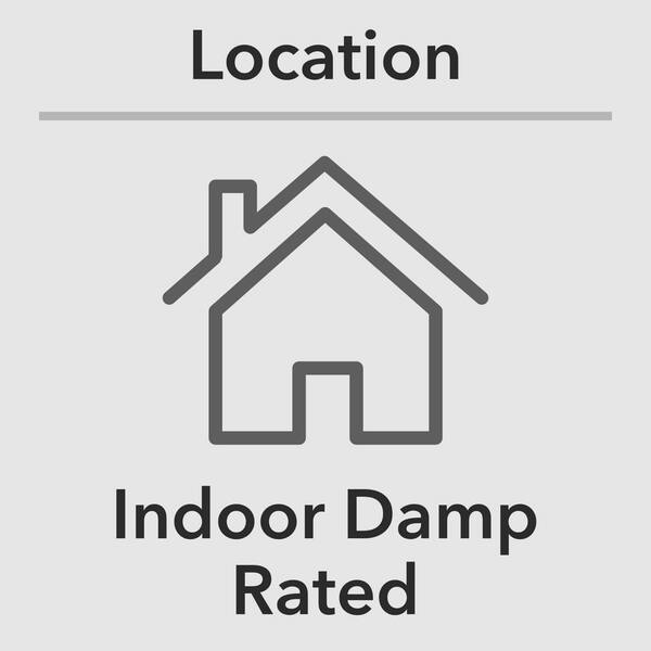 Hunter - Gatz 22.25 in. 3-Light Matte Black Vanity Light with Clear Fluted Glass Shades