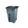 RubbermaidCommercialProductsBrute50Gal.GreyRolloutTrashCanwithLidFG9W2728GRAY-TheHomeDepot