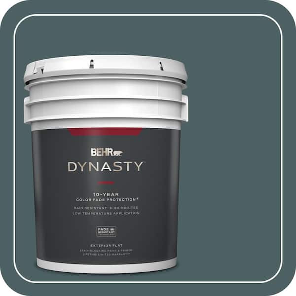 BEHR DYNASTY 5 gal. #PPU12-20 Underwater color Flat Exterior Stain-Blocking Paint & Primer