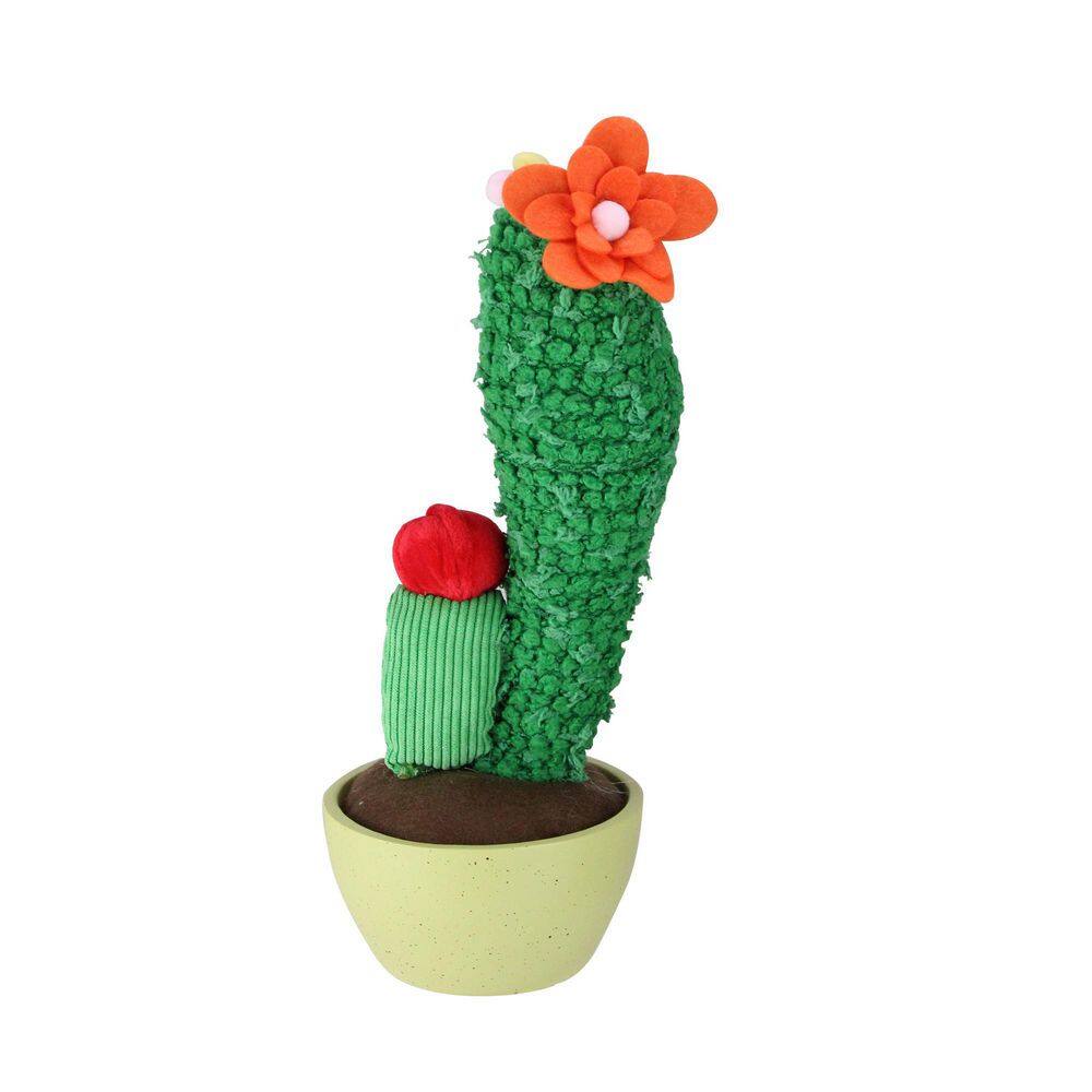 Northlight 12 in. Green Potted Mixed Artificial Plush Cactus Plant