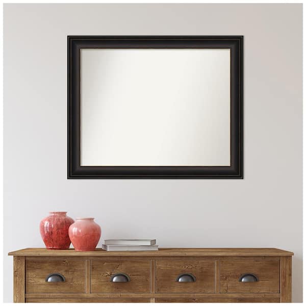 Amanti Art Choose Your Custom Size 32.5 in. x 26.5 in. Classic Rectangle Trio Oil Rubbed Bronze Framed Bathroom Vanity Wall Mirror