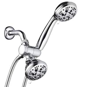 30-spray 3.5 in. Dual Shower Head and Handheld Shower Head in Chrome