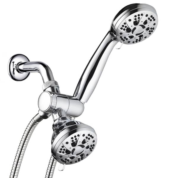 AquaDance 30-spray 3.5 in. Dual Shower Head and Handheld Shower Head in Chrome