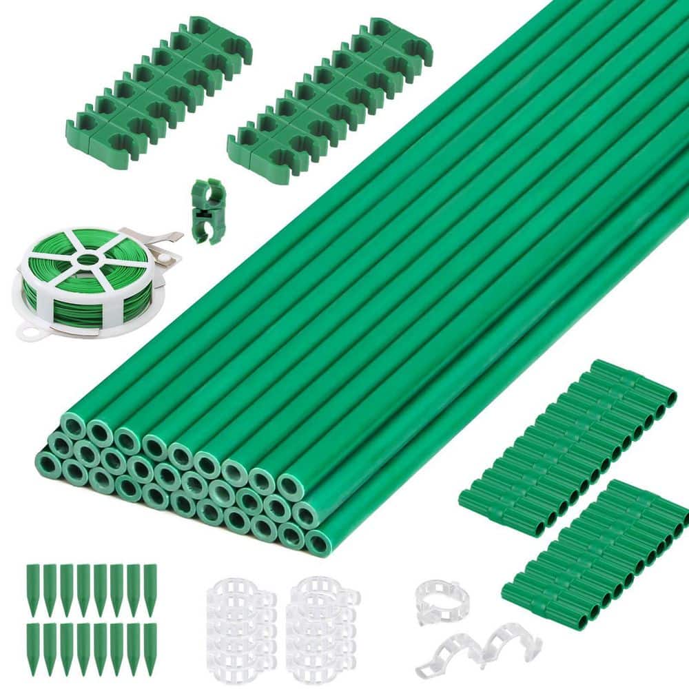 16 in. Green Fiberglass Plant Support Stakes Outdoor Indoor Garden Plant Support Accessory 30-Pack price history on PriceWatchPro