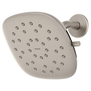 Verso Square 8-Spray Patterns with 1.75 GPM 6 in. Wall Mount Fixed Shower Head in Spot Resist Brushed Nickel