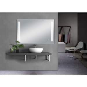 Treviso 40 in. W x 26 in. H Rectangular Frameless LED Wall Mount Bathroom Vanity Mirror in Chrome