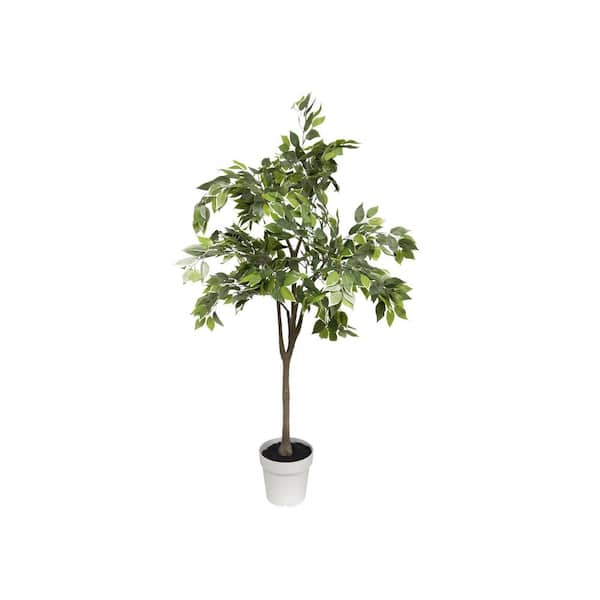 Algreen PRODUCTS 53 in. Artificial Ficus Tree 162 Leave (7.2 in. x 6.3 in. H pot; 45.3 in. x 53 in. H)
