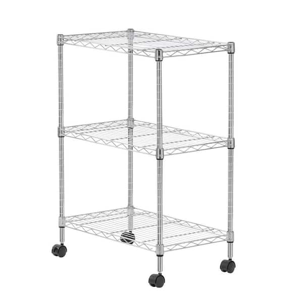 Iris Usa 3-shelf Adjustable Metal Wire Storage Unit With Optional Wheel 