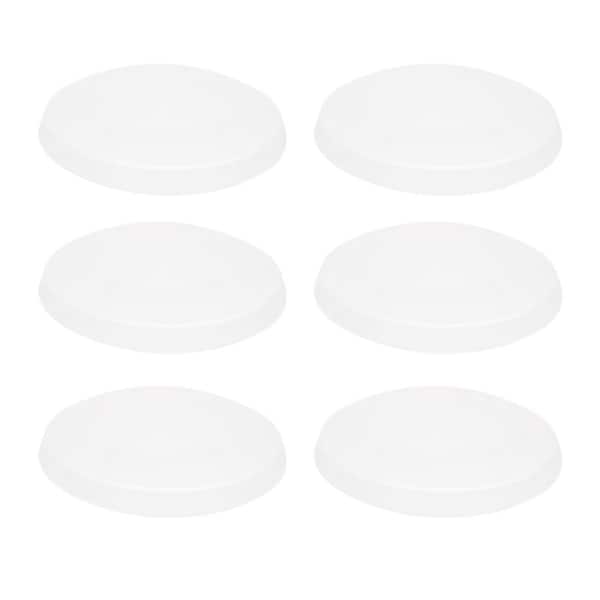 13 in White Round LED Flush Mount With plastic Shade and No Bulbs Included 6 Pack