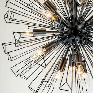 Mariah 18-Light Black Sputnik Sphere Chandelier