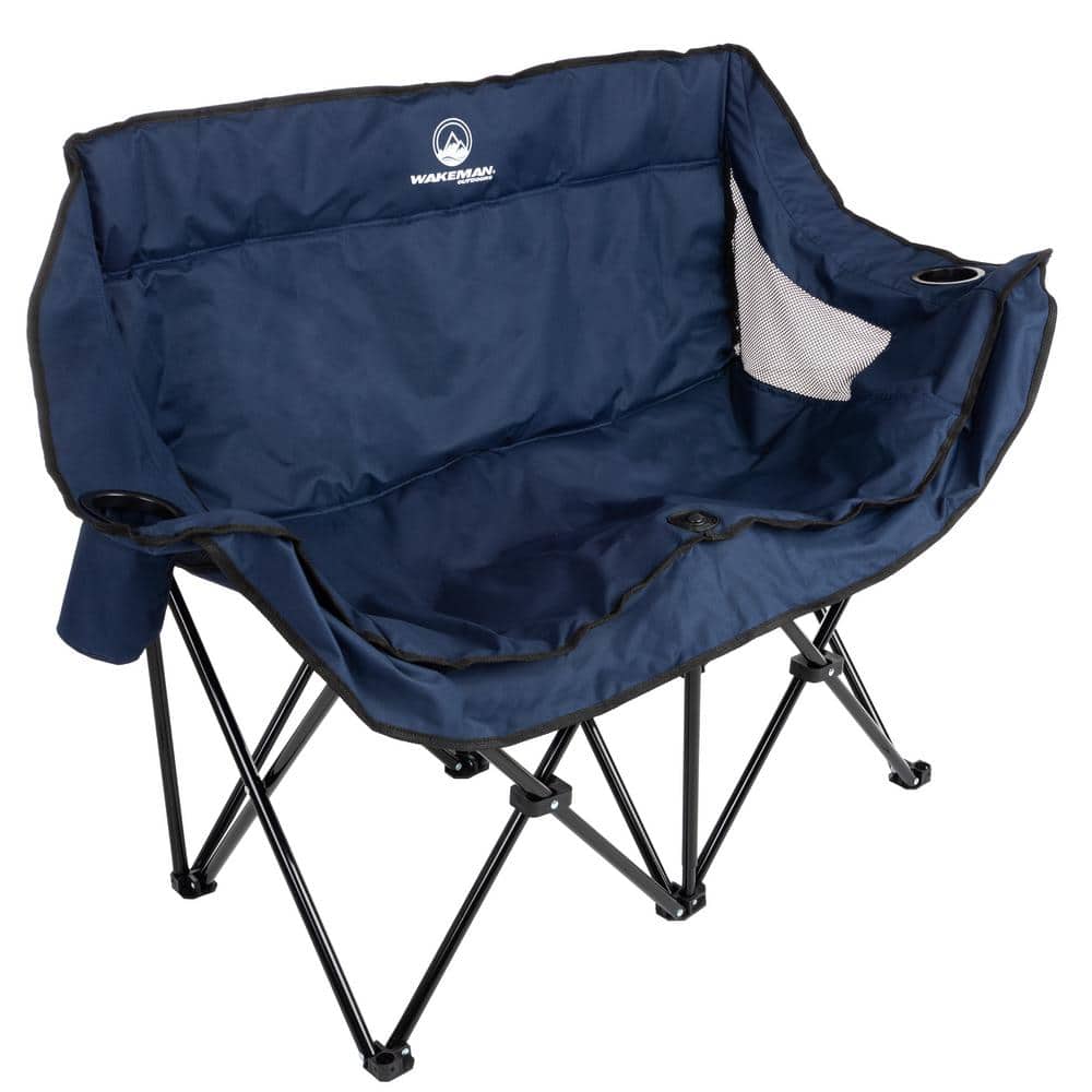 Wakeman Outdoors 2Person Camp Chair with Carrying Bag by Wakeman Outdoor (Blue) 75CMP1110