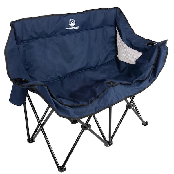 Wakeman Outdoors 2-Person Camp Chair with Carrying Bag by Wakeman Outdoor (Blue)