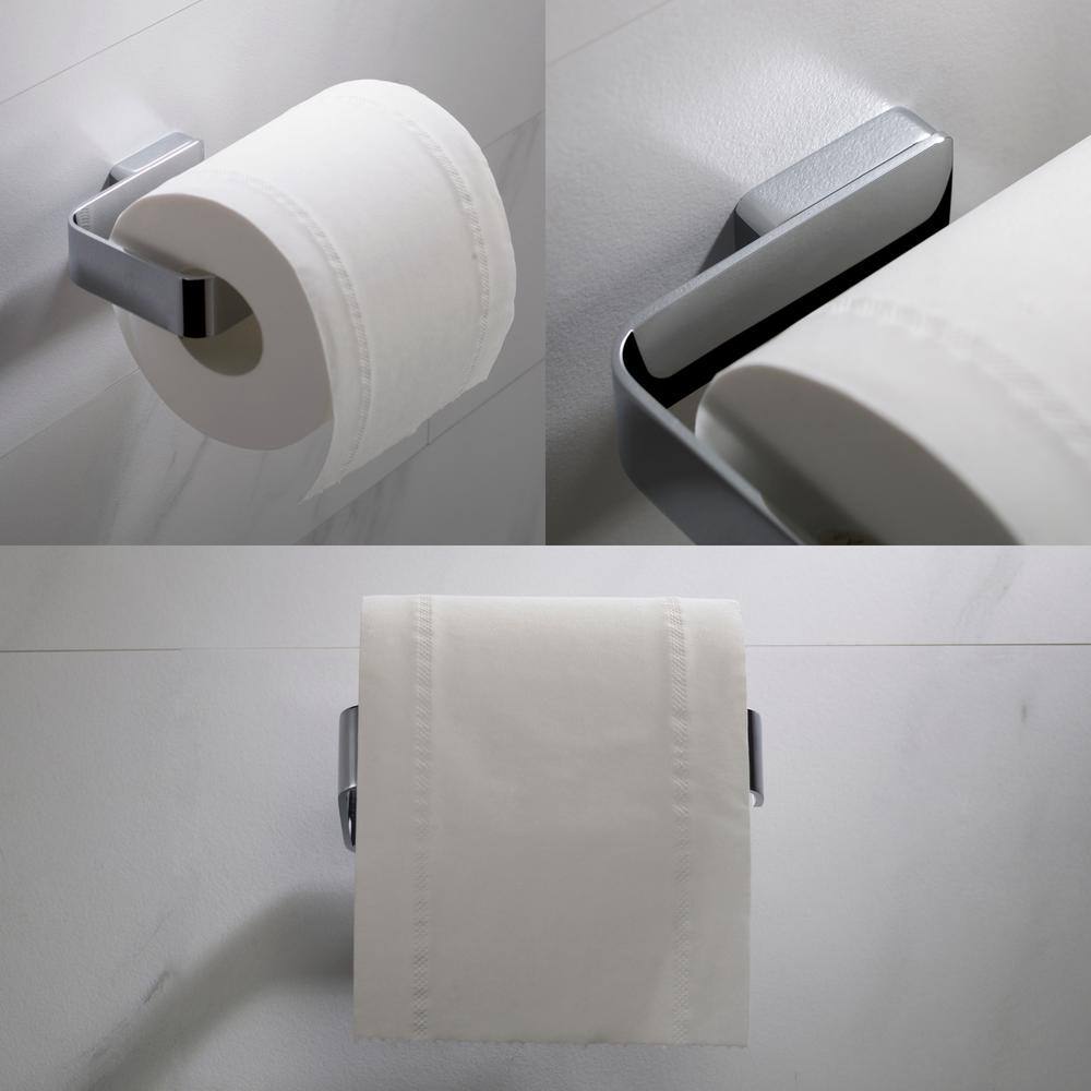 Stelios Chrome Finish Modern Wall Mount Toilet Paper Holder