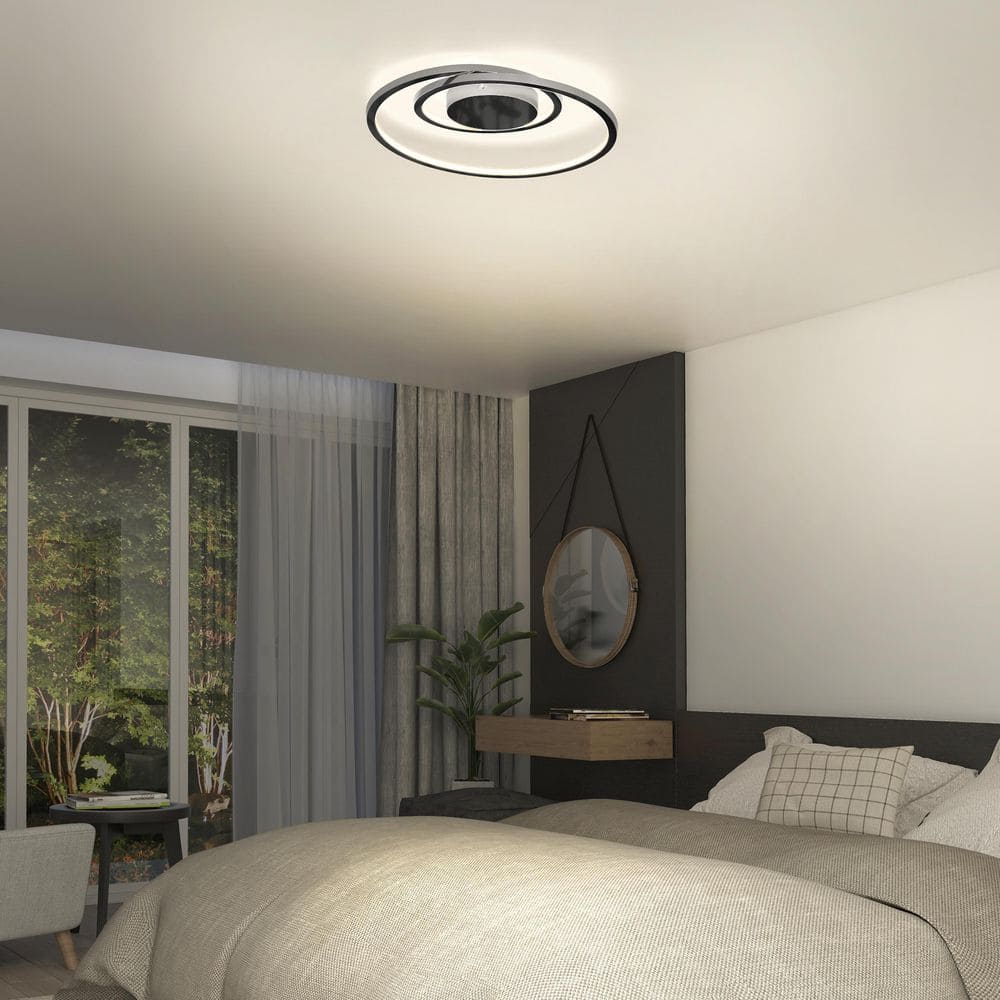 Salto 14 in. 1-Light Chrome Integrated LED Flush Mount price history on PriceWatchPro
