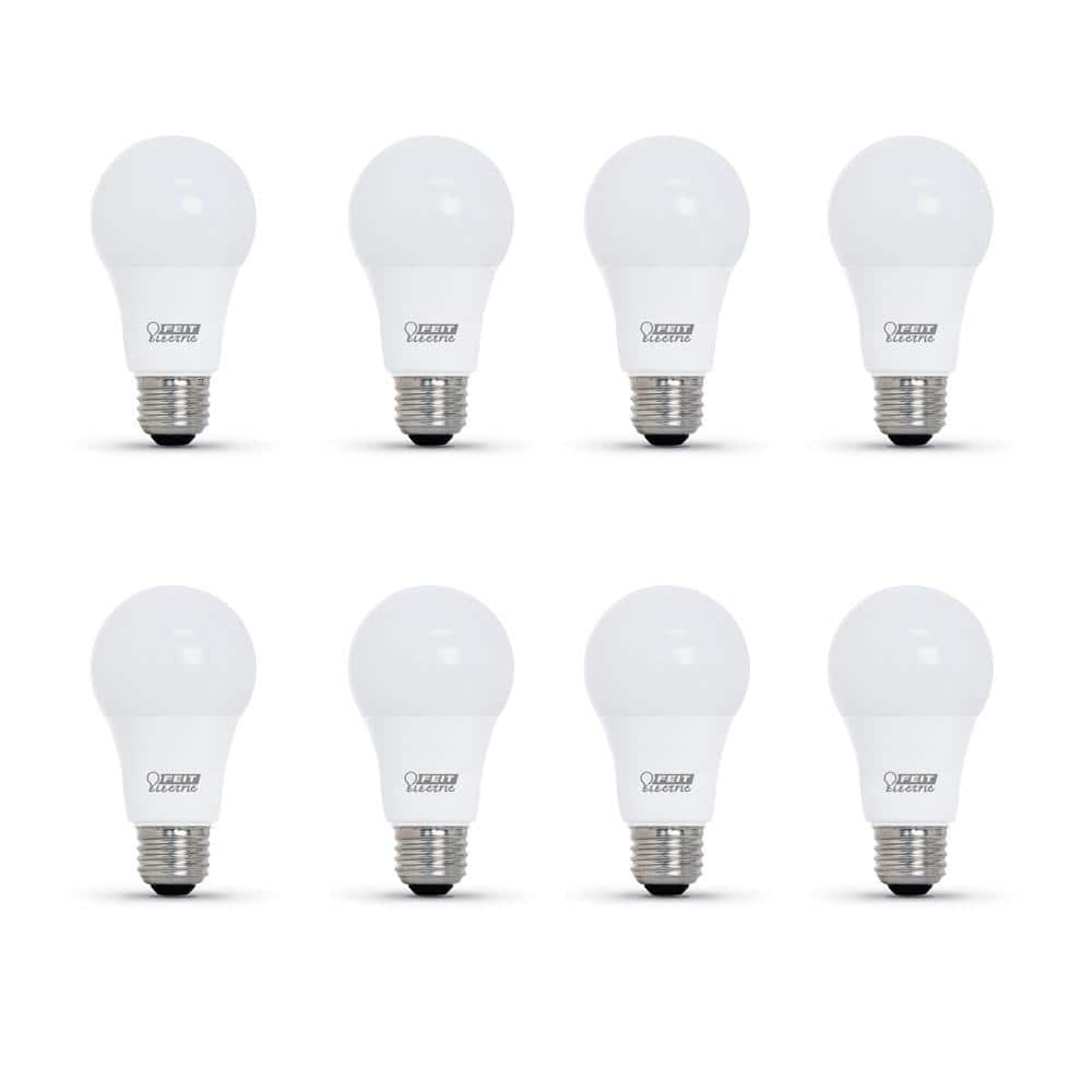 Feit Electric 40-Watt Equivalent A19 Dimmable CEC Title 20 ENERGY STAR 90+ CRI E26 Medium LED Light Bulb, Soft White 2700K (8-Pack)