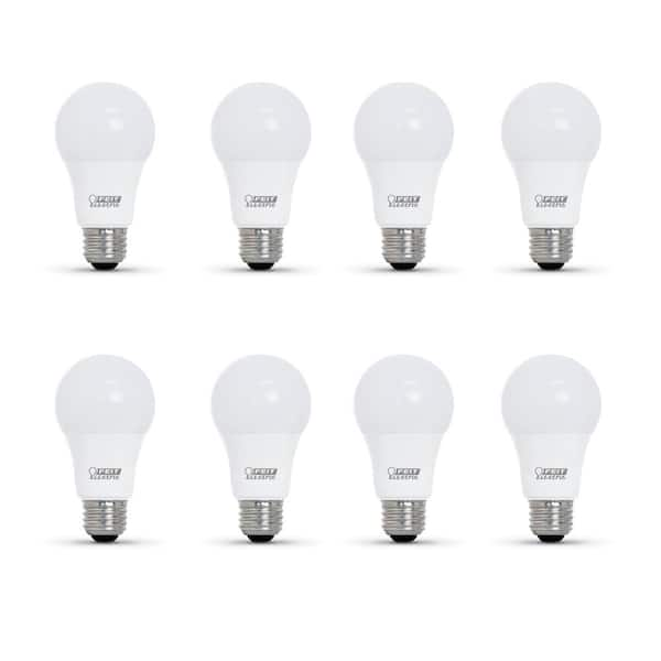 Feit Electric 40-Watt Equivalent A19 Dimmable CEC Title 20 ENERGY STAR 90+ CRI E26 Medium LED Light Bulb, Soft White 2700K (8-Pack)