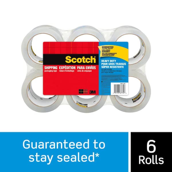 Photo 1 of 1.88 in. x 54.6 yds. Scotch Heavy Duty Shipping Packaging Tape (6 Rolls per Pack)