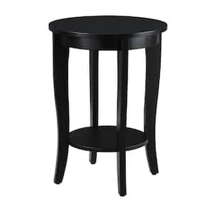 American Heritage Round Black End Table