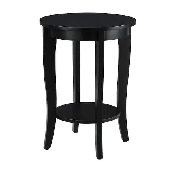 Convenience Concepts American Heritage Round Black End Table