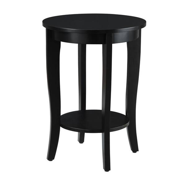 Convenience Concepts American Heritage, Round Black End Tables