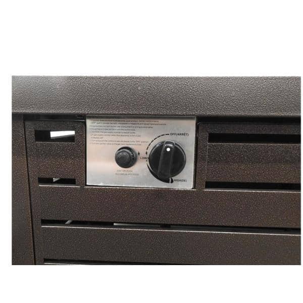 Hammered Bronze 54" Gas Fire Pit Table