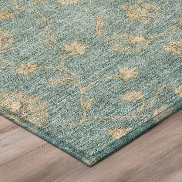 Chantille Machine Washable Indoor/Outdoor Abstract ACN3076 Teal 3 ft. x 4 ft. Area Rug