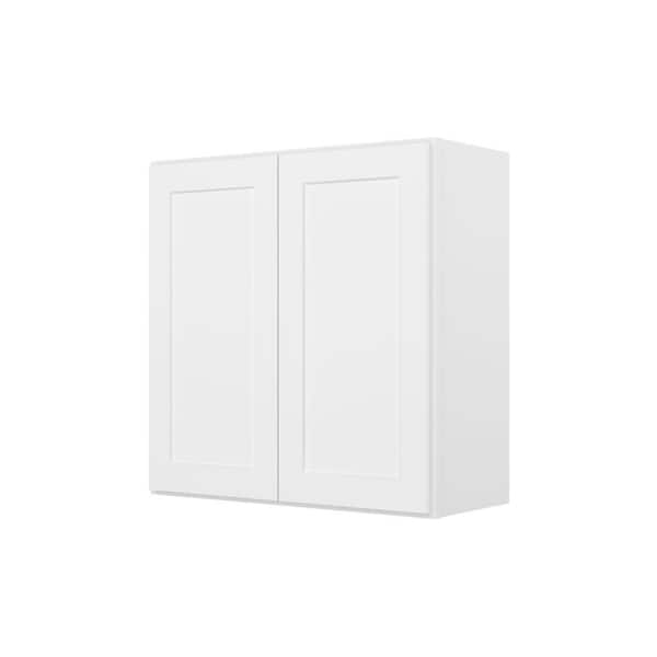 30 in. W x 12 in. D x 30 in. H Ready to Assemble Wall Kitchen Cabinet in White with 2 Door