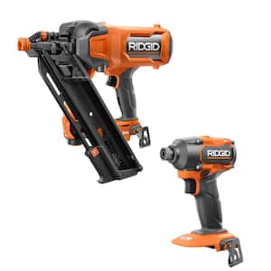 18V Brushless Cordless 30° 3-1/2 in. Framing Nailer with Brushless 3-Speed 1/4 in. Impact Driver (Tools Only)
