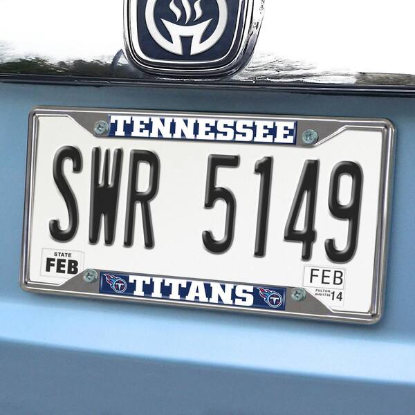 FANMATS NFL - Tennessee Titans Chromed Stainless Steel License Plate Frame  21391 - The Home Depot