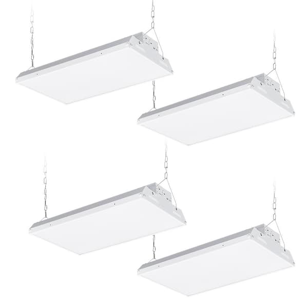1.4 ft. 115-Watt 17,000-Lumens Integrated LED Dimmable White Compact Size Linear High Bay Light 4000K/5000K (4-Pack)