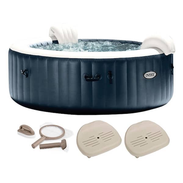 Intex PureSpa Plus 6-Person Portable Inflatable Hot Tub with Accessory Kit and 2 Seat Spas