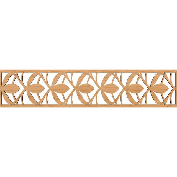 Ekena Millwork Salem Fretwork 0.375 in. D x 46.75 in. W x 10 in. L Maple Wood Panel Moulding